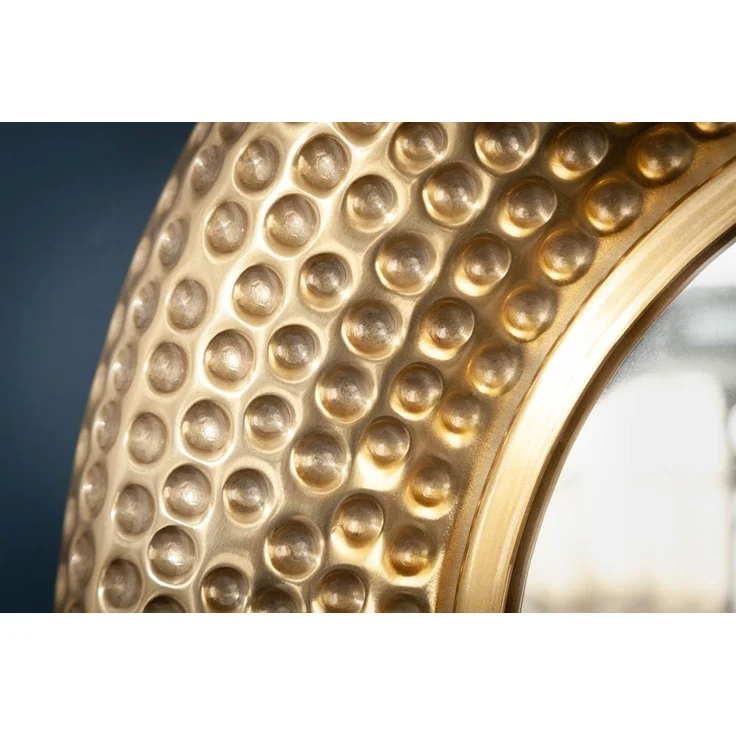 riess-ambiente Wandspiegel ORIENT 60cm gold, Schlafzimmer · Metall · rund · mit Rahmen · Deko · Hammerschlag Design – Bild 5