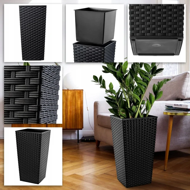 KADAX Blumentopfeinsatz 24x47cm hoch Schwarz – Bild 3