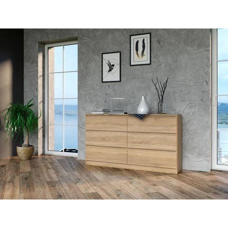 ibonto KOMMODE SONOMA-EICHE 40x138x75cm (H 75 x T 40 x B 138 cm) – Bild 3