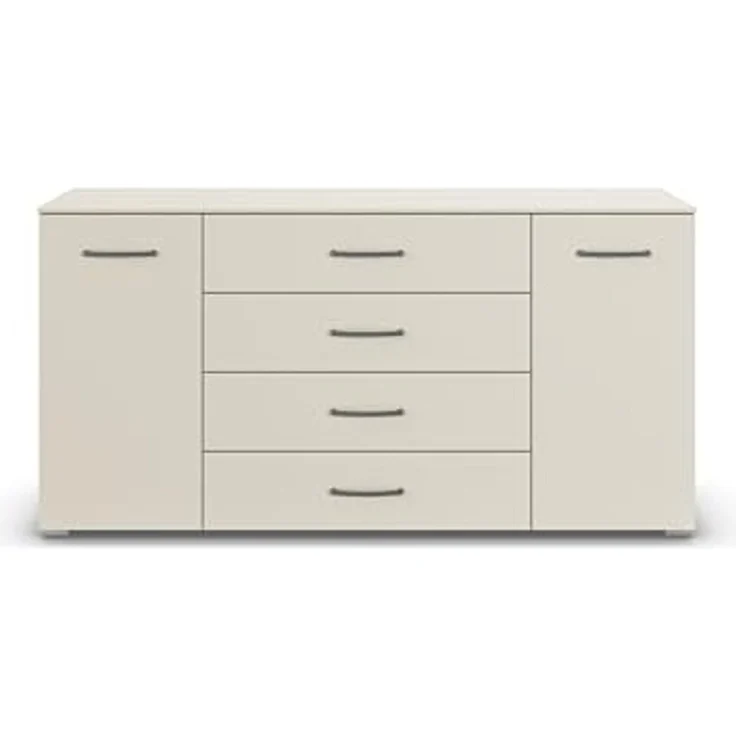 rauch Aditio Box, Kommode, 2-türig, 4 Schubladen, mit Softclose-Funktion, Farbe Beige, BxHxT 160x81x43cm – Bild 4