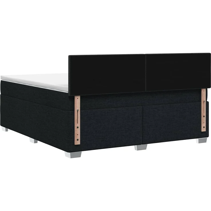 vidaXL Boxspringbett mit Matratze Schwarz 140 x 200 cm Stoff 3450497 – Bild 8