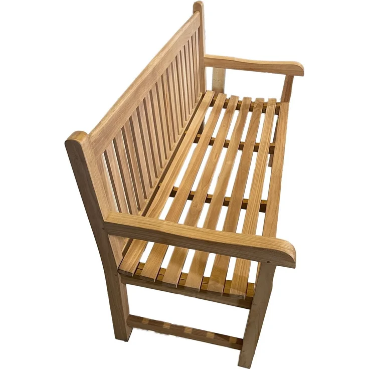 Teakholz Gartenbank SIGLI 3 Sitzer 150cm – Bild 3