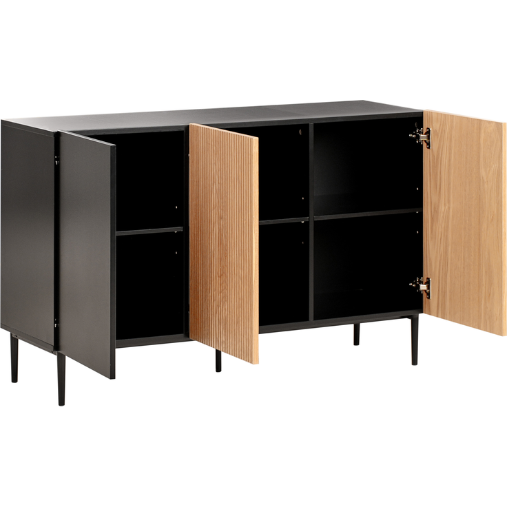 Schrank BLYTHE Naturfarbene Esche Schwarz – Bild 4