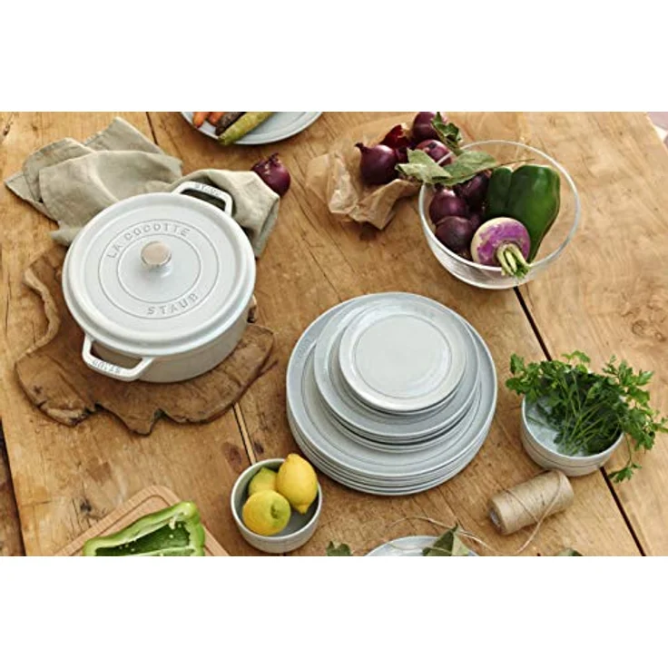 Staub La Cocotte Cocotte 20 cm, rund, Weisser Trüffel, Gusseisen – Bild 9