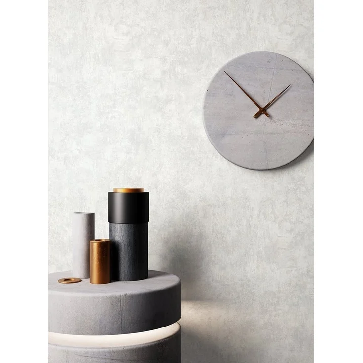 Newroom Vliestapete, Weiß Tapete Modern Beton - Betonwand Glanztapete Hellgrau Silber Industrial Glamour Zement Metallic für Wohnzimmer Schlafzimmer Küche – Bild 3