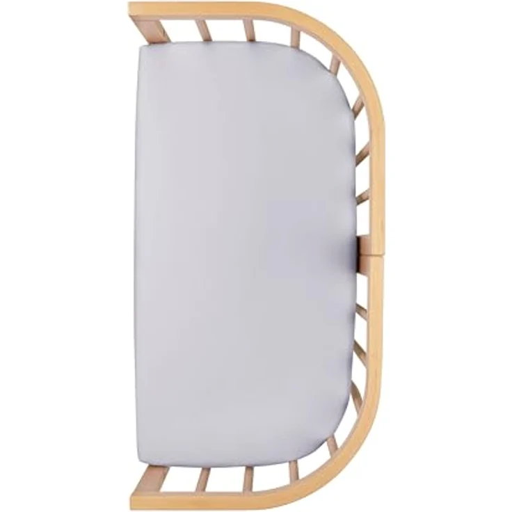 Spannbetttuch Beistellbett, für Waldin Babybett 7in1 - Bettwäsche für Kinderbetten- Pflegeleichte, superweiche und strapazierfähige Baumwolle 1er Set, Grau – Bild 2