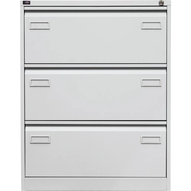 Bisley LIGHT Hängeregistraturschrank, doppelbahnig, DIN A4, 3 HR-Schubladen, Farbe lichtgrau – Bild 2
