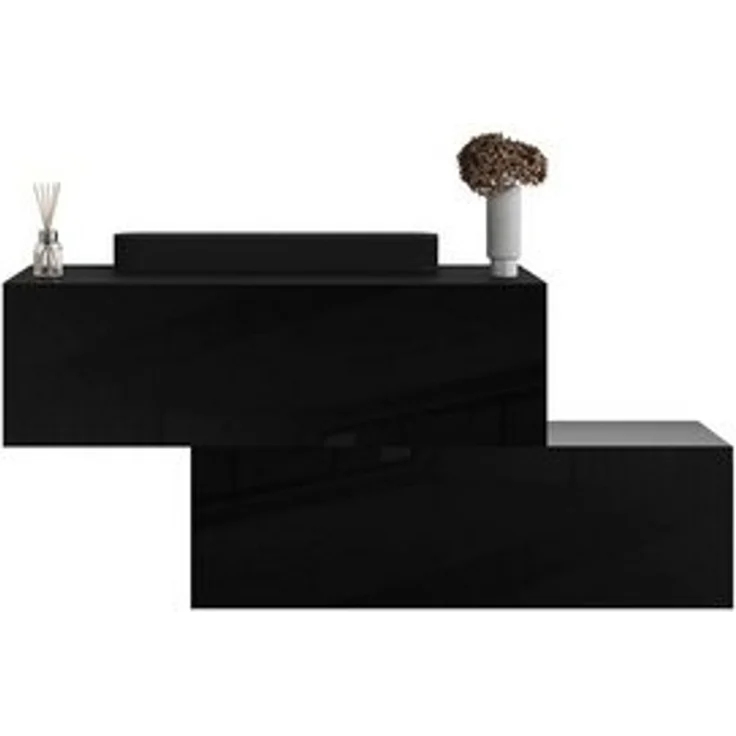 Planetmöbel Garderobenschrank Kompaktgarderobe Wandschrank 280 cm (schmaler Flurschrank mit Stauraum, 2-St, Flurgarderobe mit Soft-Open Funktion) Flurkommode vielseitig kombinierbar, 2x 140 cm – Bild 6