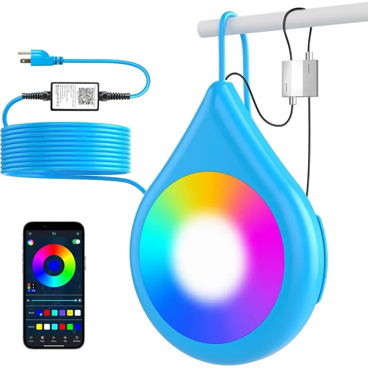 Vivitar Pool-Lampe 15W Poolbeleuchtung IP68 Wasserdicht & Dimmbar mit Magnet, LED fest integriert, RGB, APP-Steuerung - Farbwechselnde RGB-LED-Poolbeleuchtung für pool