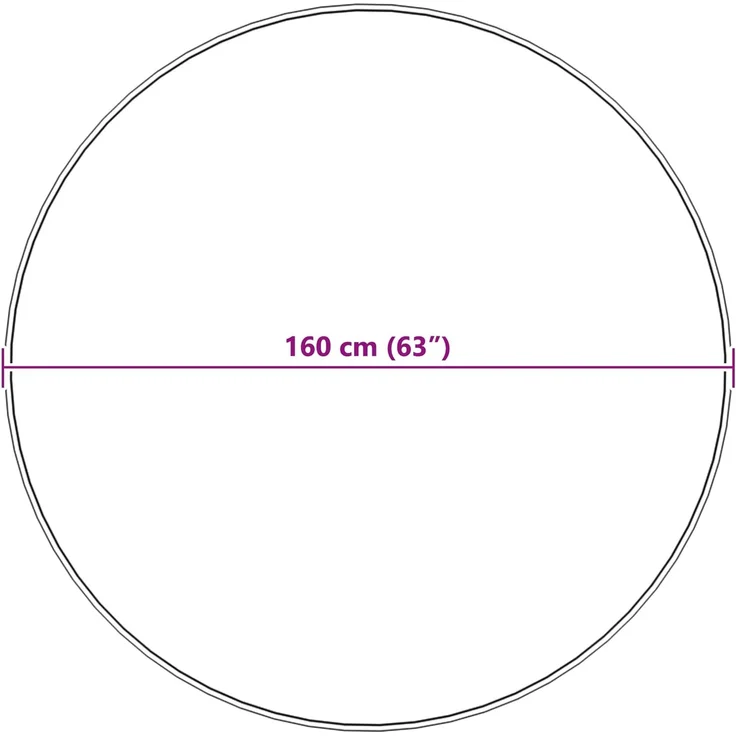 vidaXL Kunstschaffell Teppich Tafalla Anthrazit Ø 160 cm Polyester 42021604 – Bild 9