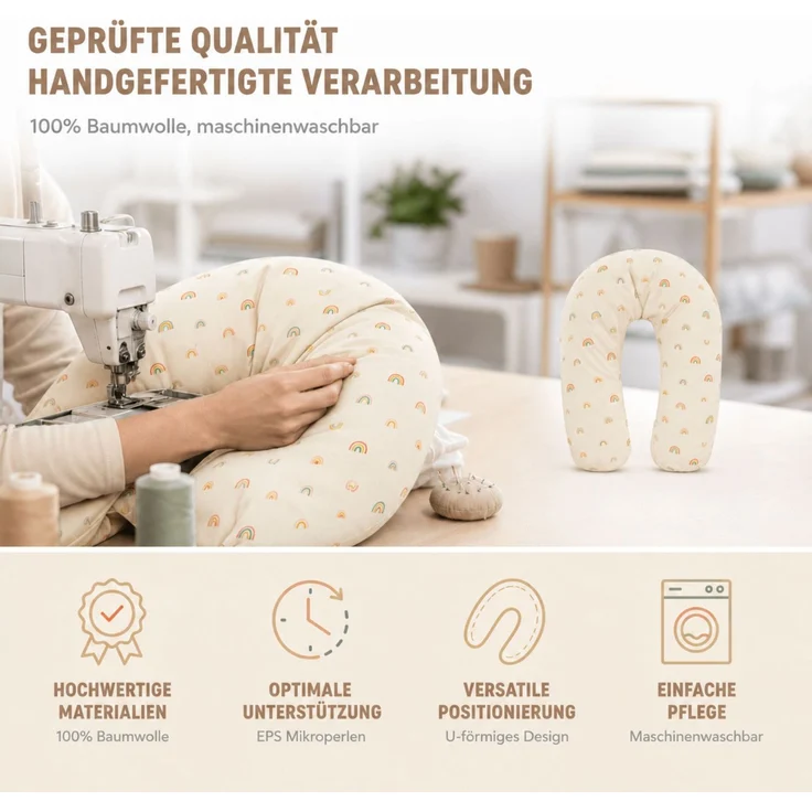 Fillikid Stillkissen Stillkissen EPS Mikroperlen 190 cm Exklusiv – Bild 6
