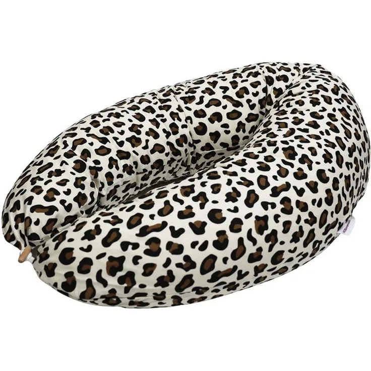HOBEA-Germany Stillkissen 190x76 cm XXL Lagerungskissen Schwangerschaftskissen für Baby und Erwachsene Seitenschläferkissen Stillkissen mit Bezug aus Bio Baumwolle, Jaguarflecken