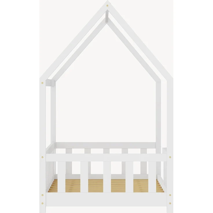 Hausbett Hesel mit Rausfallschutz 80x160 cm Weiß [en. casa] – Bild 7
