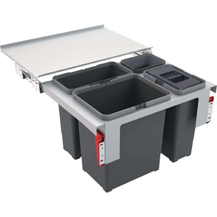 Franke Abfallsorter GARBO 60-3 Frontauszug ab 60 cm Schrankbreite / Abfalleimer / Mülleimer / Abfallsammler 38 (1x18+1x12+1x8) Liter
