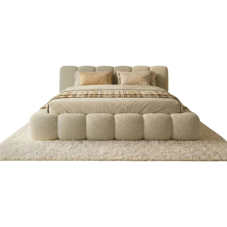 yourhouse24 Polsterbett Designerbett DALLAS TOPSELLER Wolkenbett Modern (Bettgestell mit Bettkasten), Wolken-Design & Japandi, Made in EU – Bild 2