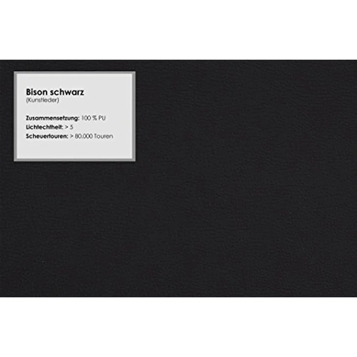 CAVADORE Lederhocker Corianne in Lederoptik / Rechteckiger Hocker in Kunstleder / 103 x 41 x 69 / Kunstleder schwarz – Bild 5