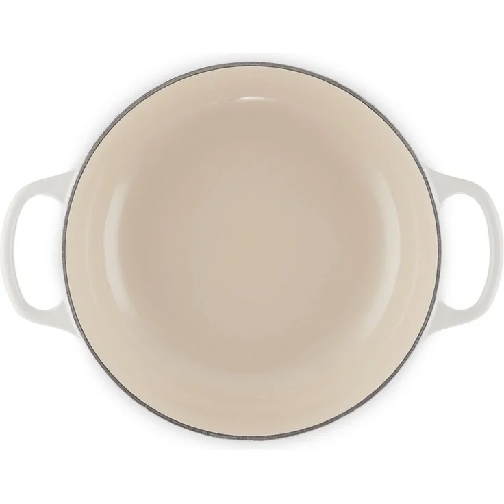 Le Creuset Sauteuse Bräter rund Signature 24 cm Meringue - Creme/Beige - 20 bis 24 cm – Bild 3