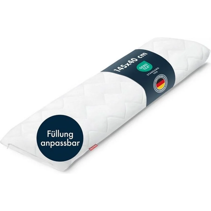 Blumtal Seitenschläferkissen Oeko Tex zertifiziertes Kissen mit anpassbarer Füllung 40x145 cm – Bild 4