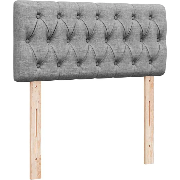 vidaXL Ottoman-Bett mit Matratze Hellgrau 90x190 cm Stoff 3311504 – Bild 7