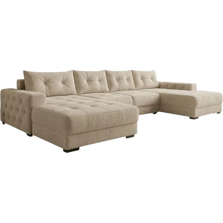 Ecksofa MODENA 320x185 cm – Stoff: ZOOM 02 Farbe: Beige – Bild 4