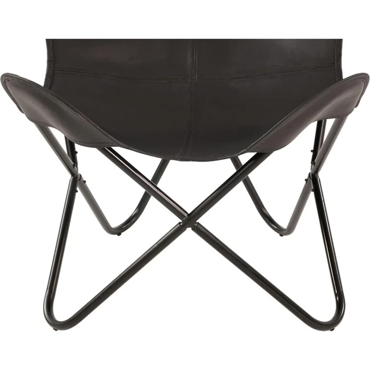 Lesli Living Butterfly-Sessel Buffalo 75 x 75 x 87 cm Schwarz – Bild 7