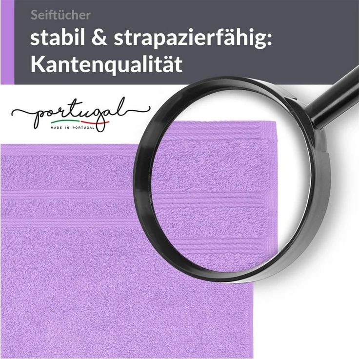 Lashuma Waschlappen - Seiftücher 30x30 cm London, (Spar-Set, 6-St), Made in Portugal, 100% Baumwolle, Langlebig, Superweich, Saugstark – Bild 2