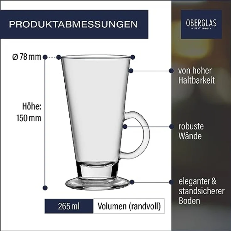 Stölzle Lausitz Latte Macchiato- / Glühwein-Glas 265 ml 6er Set – Bild 3