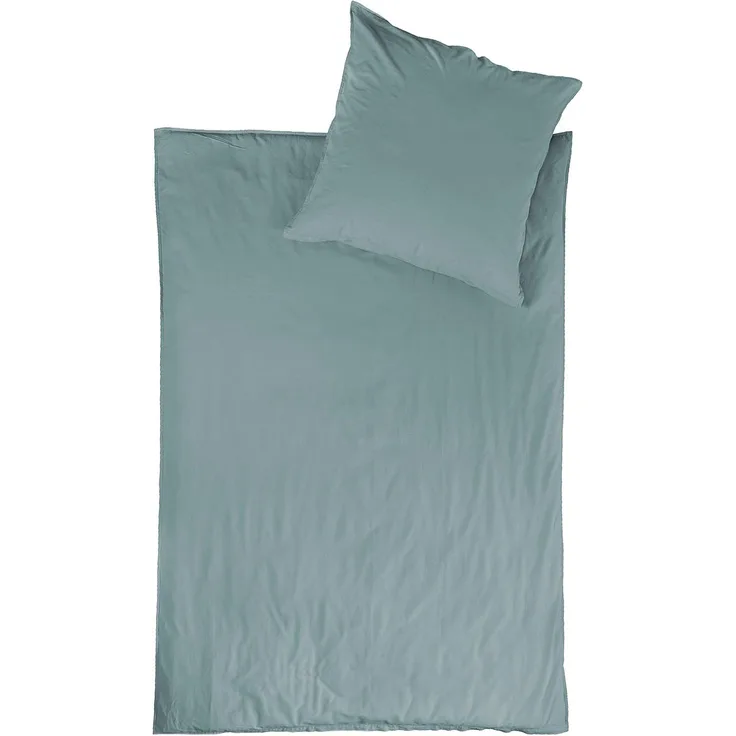 jilda-tex Bettwäsche Lissabon, Renforcé (Bio-Baumwolle), 2 teilig, unifarben, stonewashed und in vielen Farben