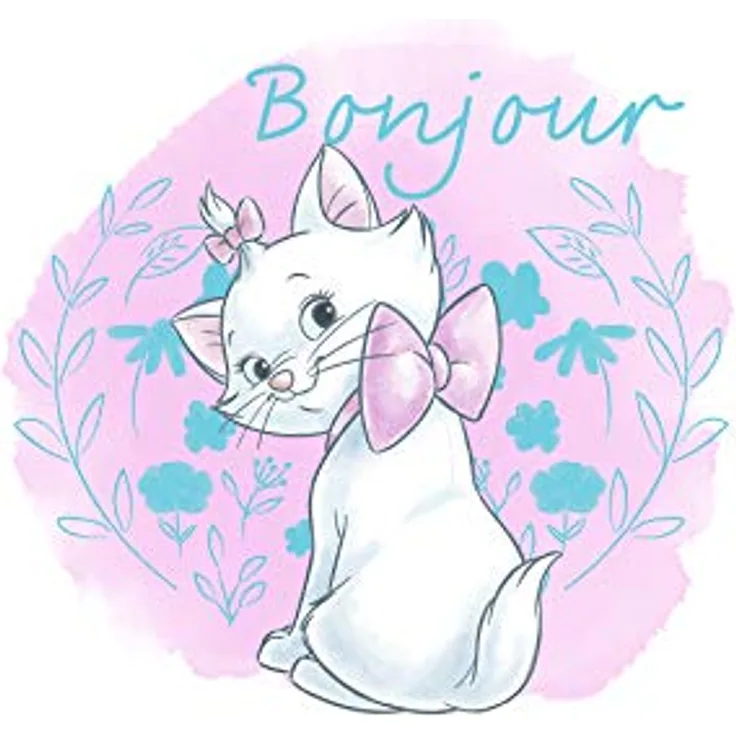 Komar Disney Wandbild Aristocats Marie, Kunstdruck 50x70cm, Kinderzimmer Dekoration, seidenmatte Oberfläche, bunt, ohne Rahmen, MADE IN GERMANY