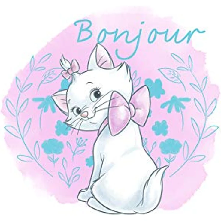 Komar Disney Wandbild Aristocats Marie, Kunstdruck 50x70cm, Kinderzimmer Dekoration, seidenmatte Oberfläche, bunt, ohne Rahmen, MADE IN GERMANY – Bild 1