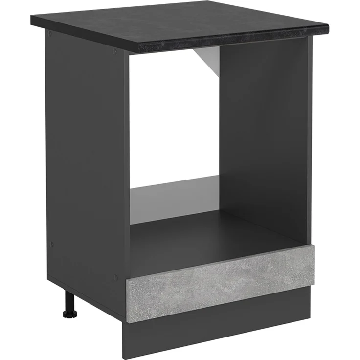Herdumbauschrank R-Line Beton 60 cm , AP Anthrazit Vicco – Bild 1