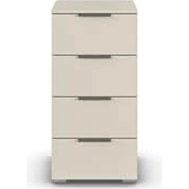 Rauch Möbel Nachtschrank Alabama, Champagner, Holzwerkstoff, 4 Schubladen, 40x81x42 cm, Blauer Engel, Made in Germany – Bild 4