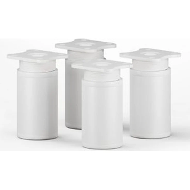 sossai® Möbelfuß Runde Schrankfüße, 4er & 8er Set, höhenverstellbar, (4-St), Farbe: Weiß – Bild 6