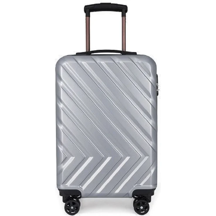 3-Teilig ABS Hartschalenkofferset Trolley Koffer Hartschale Reisekoffer mit 4 Doppelräder Rollensystem Silber