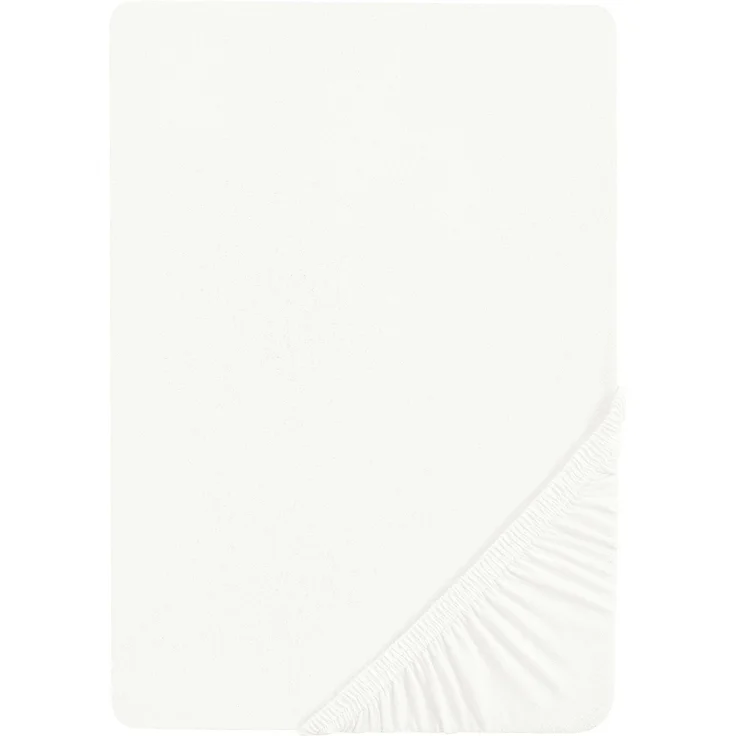 Castell Jersey-Stretch-Spannbetttuch 0077113, weiß, 1x 70x140 cm – Bild 1