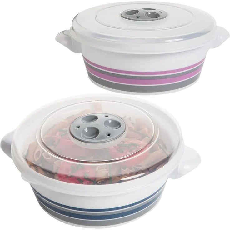 Centi Mikrowellenbehälter Mikrowellengeschirr mit Ventil und Griff 2er-Set, Kunststoff, (2er-Set) – Bild 1