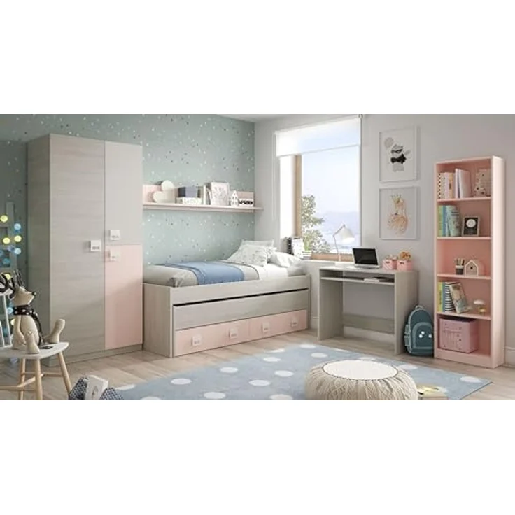 habeig Kinderregal Bücherregal Standregal Regal Aktenschrank 180x52cm, Made in Spain – Bild 5