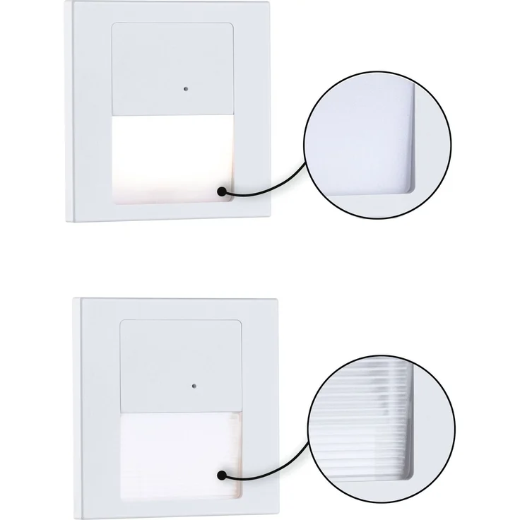 LED Wandeinbauleuchte Tsaro eckig 80x80mm 1W 80lm 230V 2700K Weiß matt – Bild 9