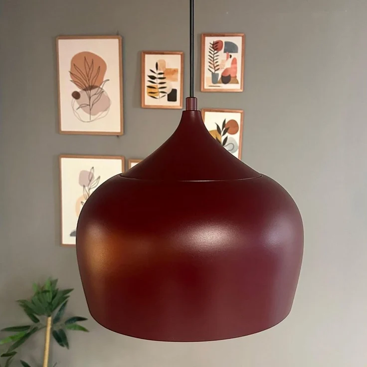 Bamyum Pendelleuchte Bamyum Pendelleuchte Vintage I Kreis I Metall Ø30 cm Lampe, ohne Leuchtmittel – Bild 3