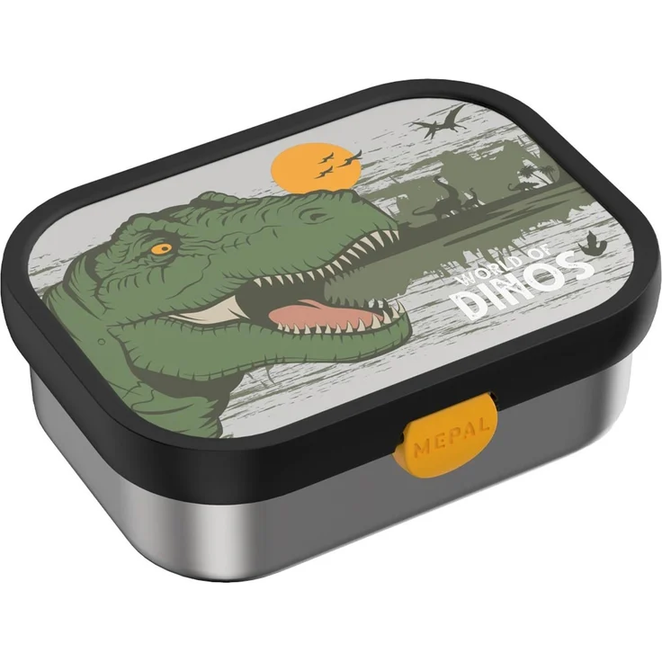 Mepal CAMPUS Edelstahl-Brotdose mit Gabel - Dino – Bild 1