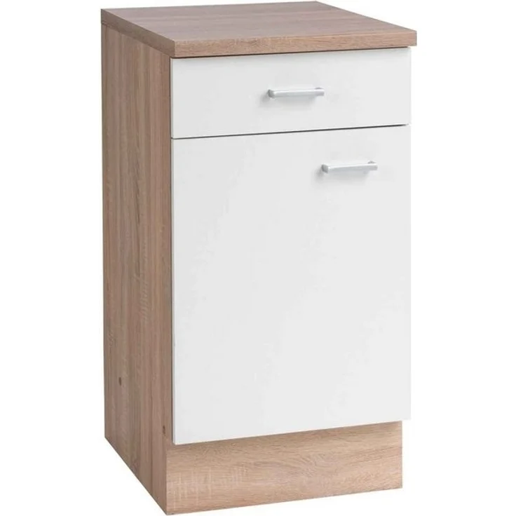 Menke Küchen Unterschrank SONEA, Eiche Sonoma Dekor, Weiß, Breite 40 cm – Bild 3