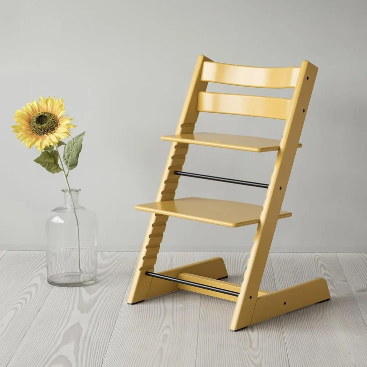 Stokke 'Tripp Trapp' Hochstuhl, Sunflower Yellow, höhenverstellbar, Buche massiv, bis 136 kg – Bild 4