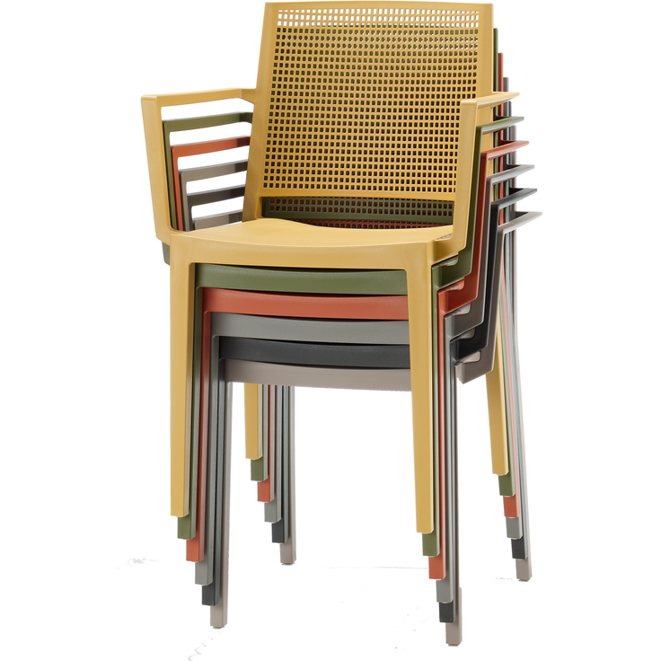 Siena Garden Square AL, Stapelstuhl - Polypropylen taupe – Bild 2