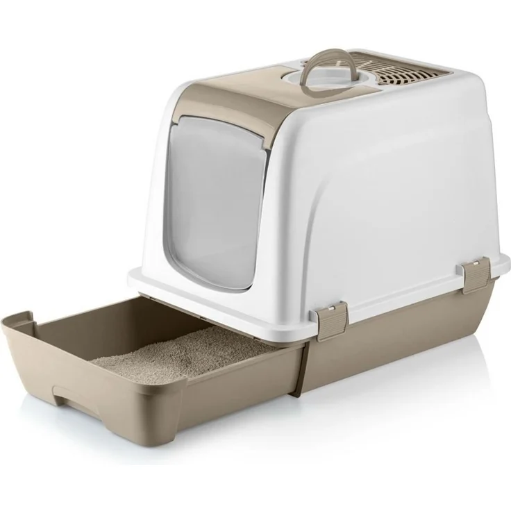 Paws & Whiskers '5115-01' Katzentoilette, Grau, 47 x 39,5 x 55 cm – Bild 3