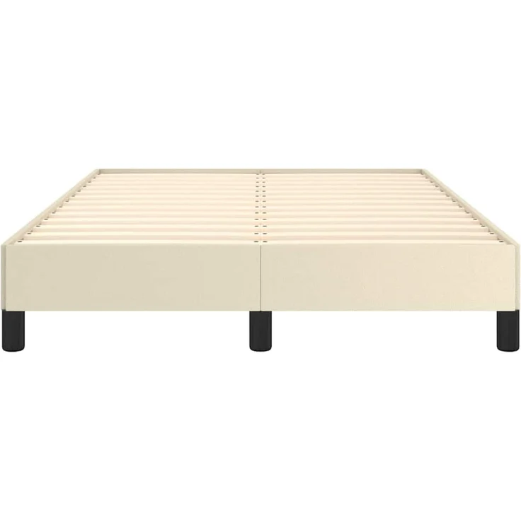 Einzelbettgestell Design für Erwachsene ohne Matratze Creme 120x190 cm Kunstleder d4264e – Bild 5