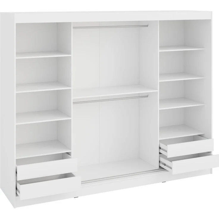 Kleiderschrank Norilo 250 (Farbe: Schwarz, ohne Beleuchtung) – Bild 2