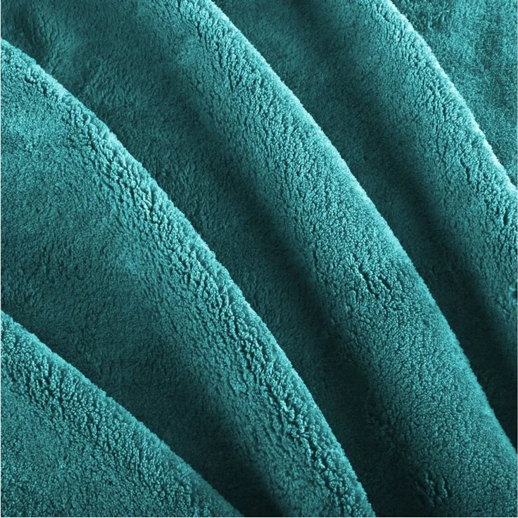 Wohndecke flauschige, tragbare Kuscheldecke mit Ärmeln und Fußtasche, Gräfenstayn, warme Ärmeldecke - TV Decke zum Anziehen - 180x150cm türkis – Bild 3
