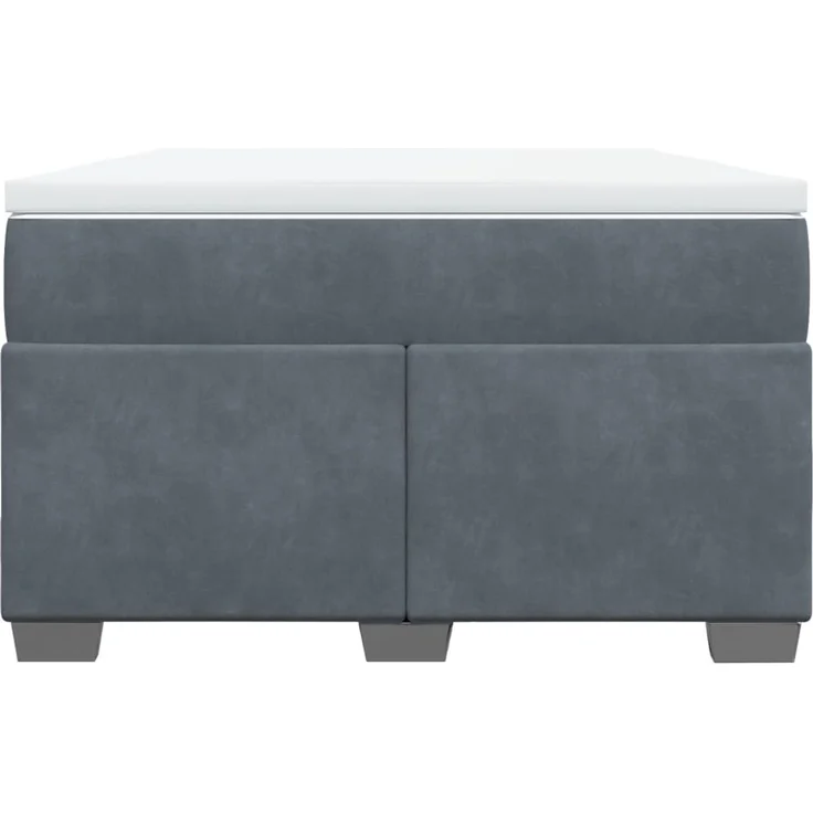 vidaXL Boxspringbett mit Matratze Dunkelgrau 120x190 cm Samt 3285270 – Bild 4