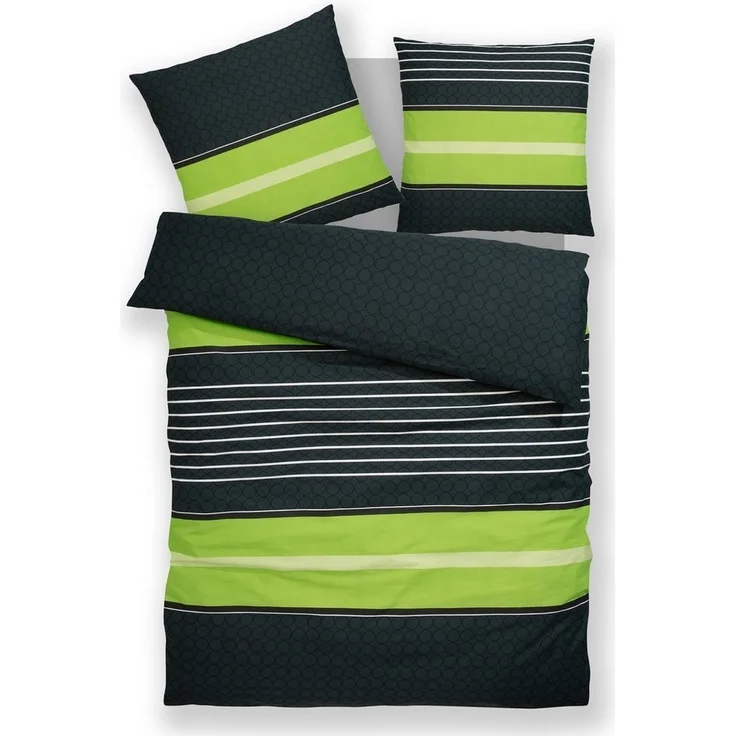 OTTO home Bettwäsche Circle, Polycotton, 2 teilig, Bettwäsche aus Baumwolle mit Streifen-Design, moderne Bettwäsche – Bild 1