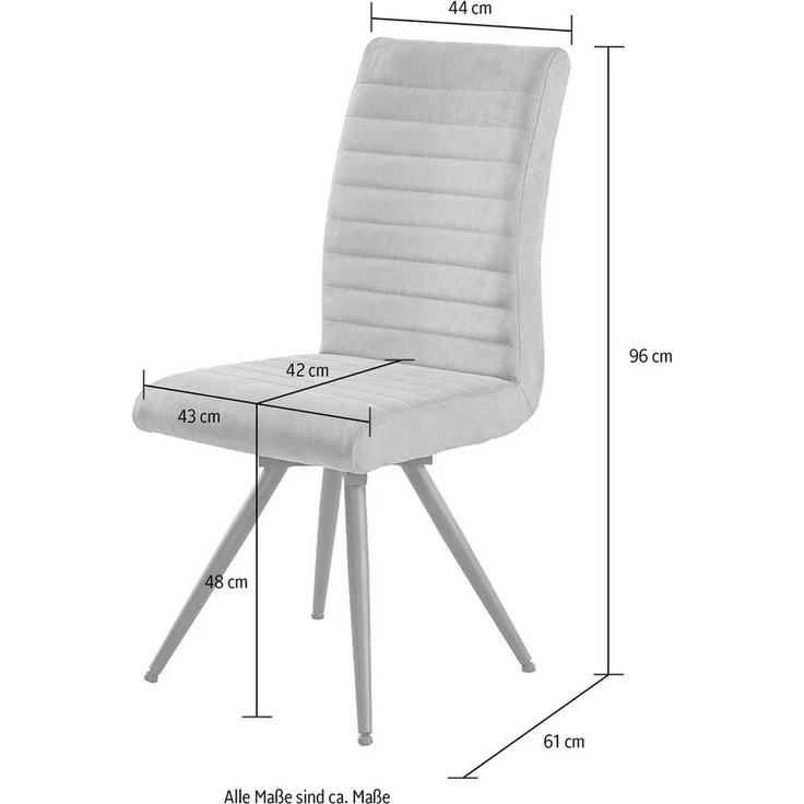Jockenhöfer Gruppe Esszimmerstuhl Hannes, Drehstuhl (Set, 4 St), Inklusive Drehfunktion (360° drehbar) – Bild 2